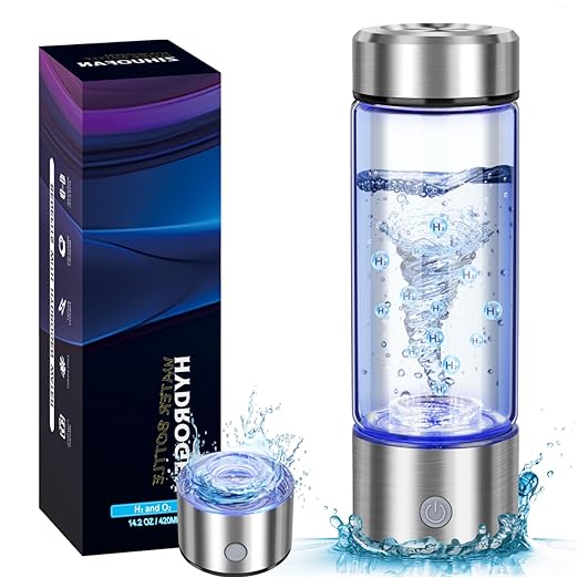 Premium Hydrogen Water Bottle with SPE & PEM Technology — Portable Rechargeable 420 ml Hydrogen Generator for Antioxidant‑Rich H₂ Water, USB‑Powered Electrolysis, Health & Hydration Booster